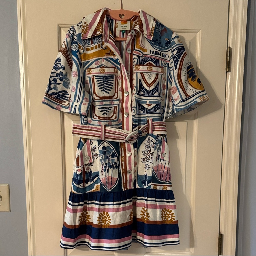 FARM Rio Multicolor Patterned Dress